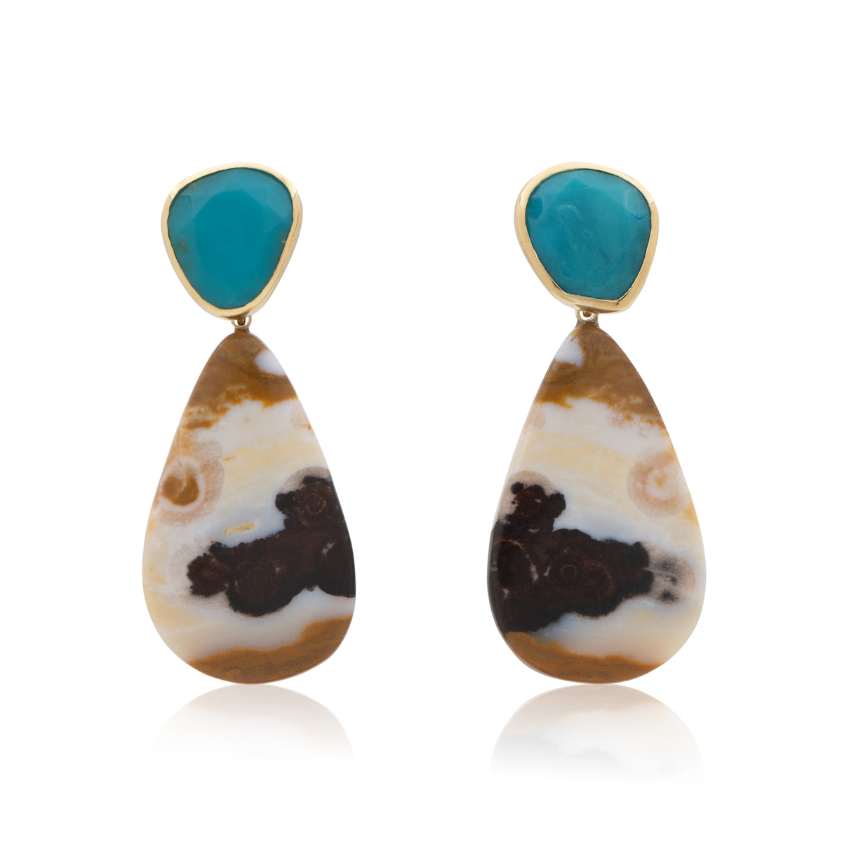 18K Oregon Polka Dot Agate, Removable Add-On Drop