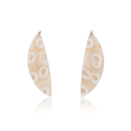 18K Petrified Indonesian Wormwood Removable Add-On Drop
