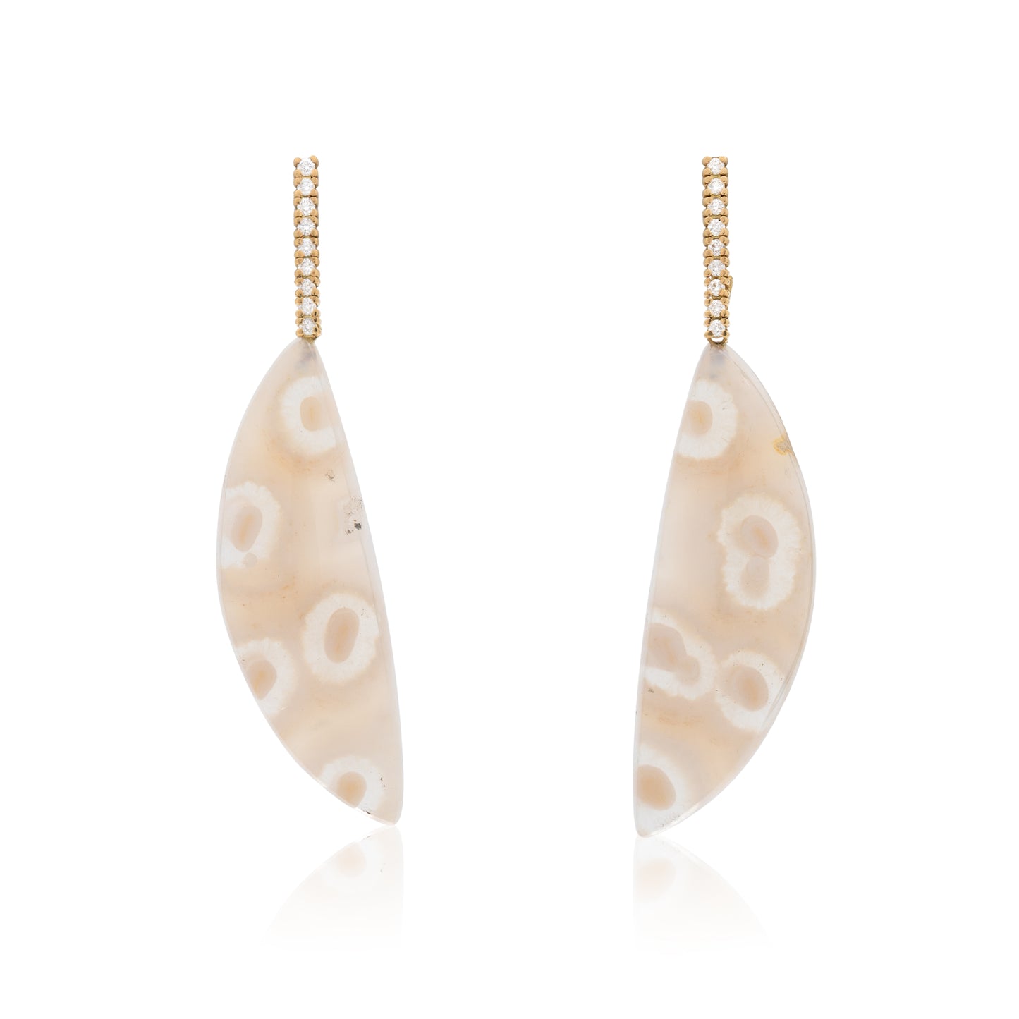 18K Petrified Indonesian Wormwood Removable Add-On Drop