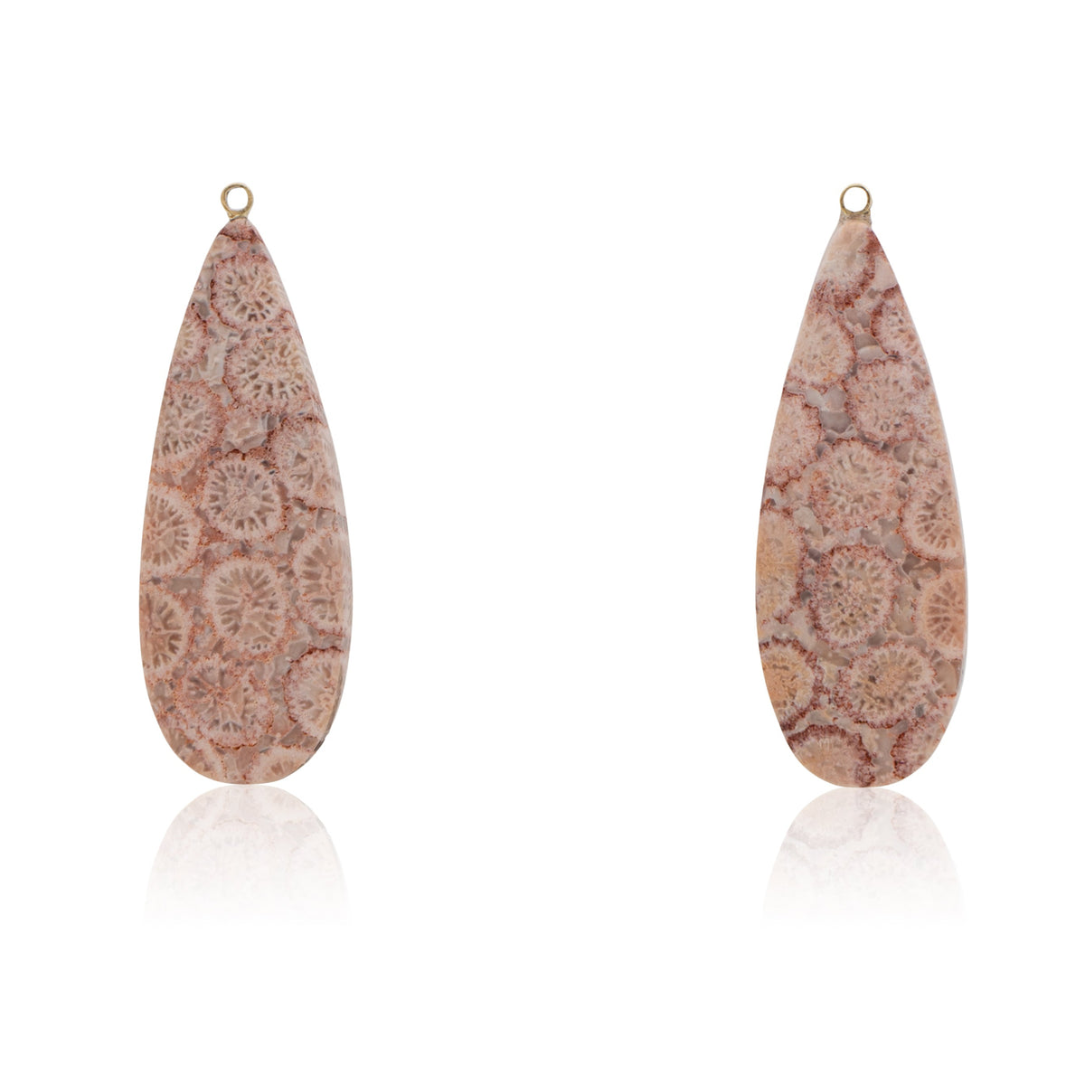 18K Indonesian Fossilized Coral, Removable Add-On Drop