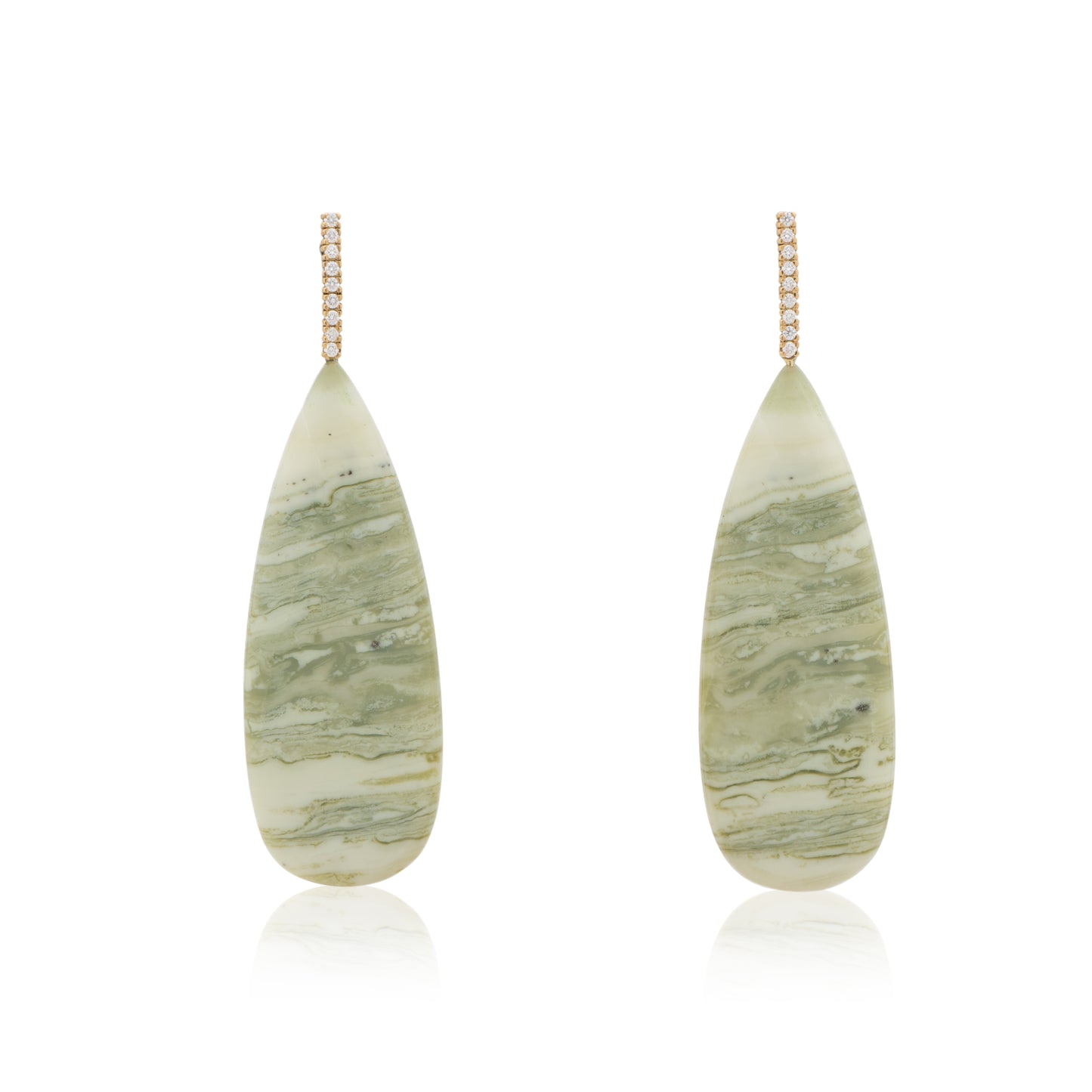 18K Green Serpentine, Removable Add-On Drop