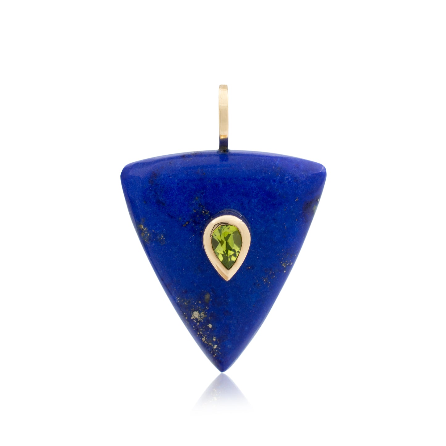 14K Lapis Lazuli and Peridot Pendant