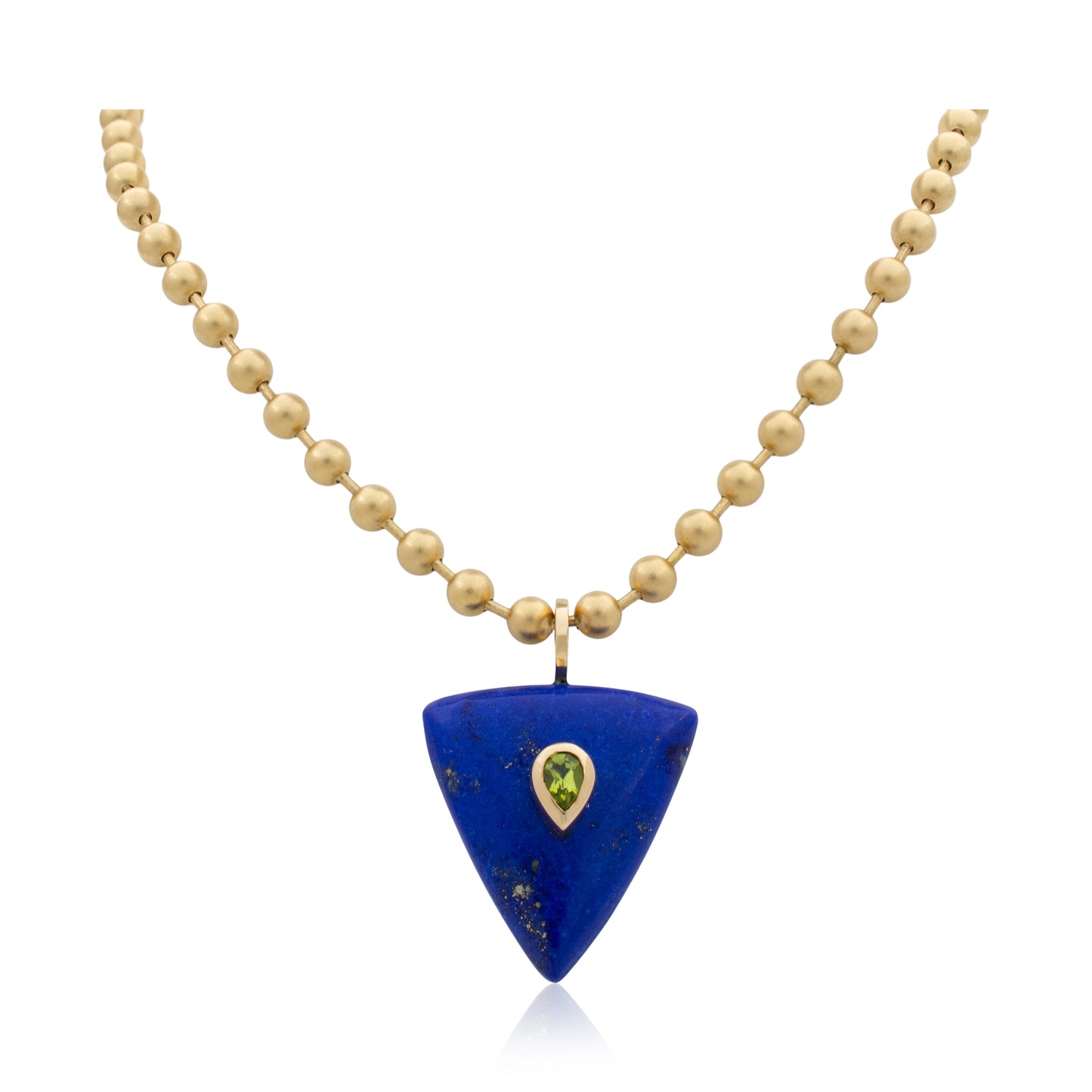 14K Lapis Lazuli and Peridot Pendant