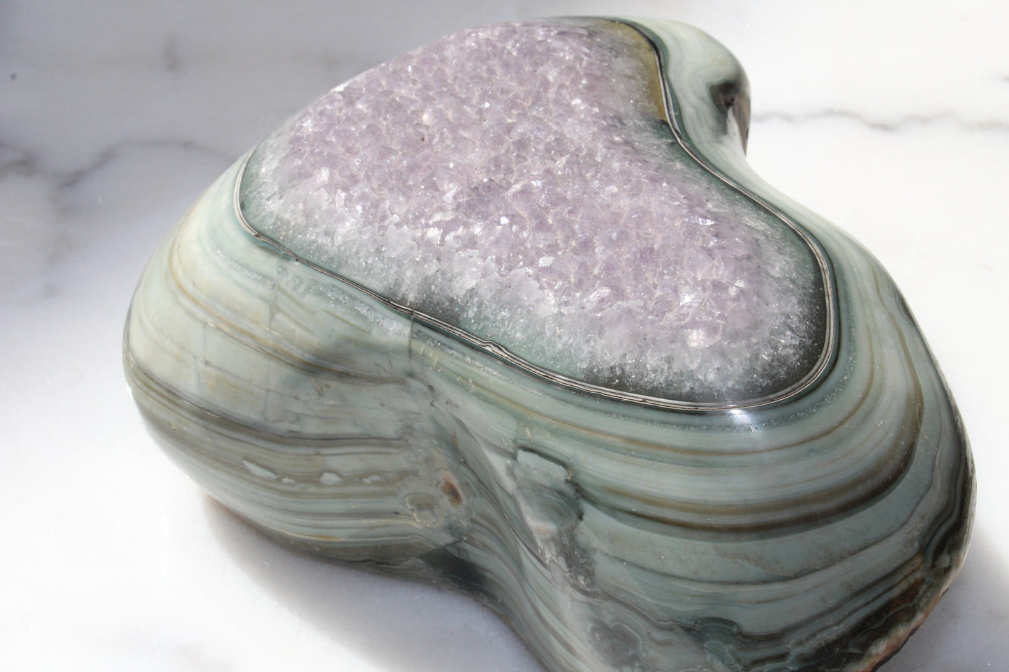 Large Jasper and Amethyst Crystal