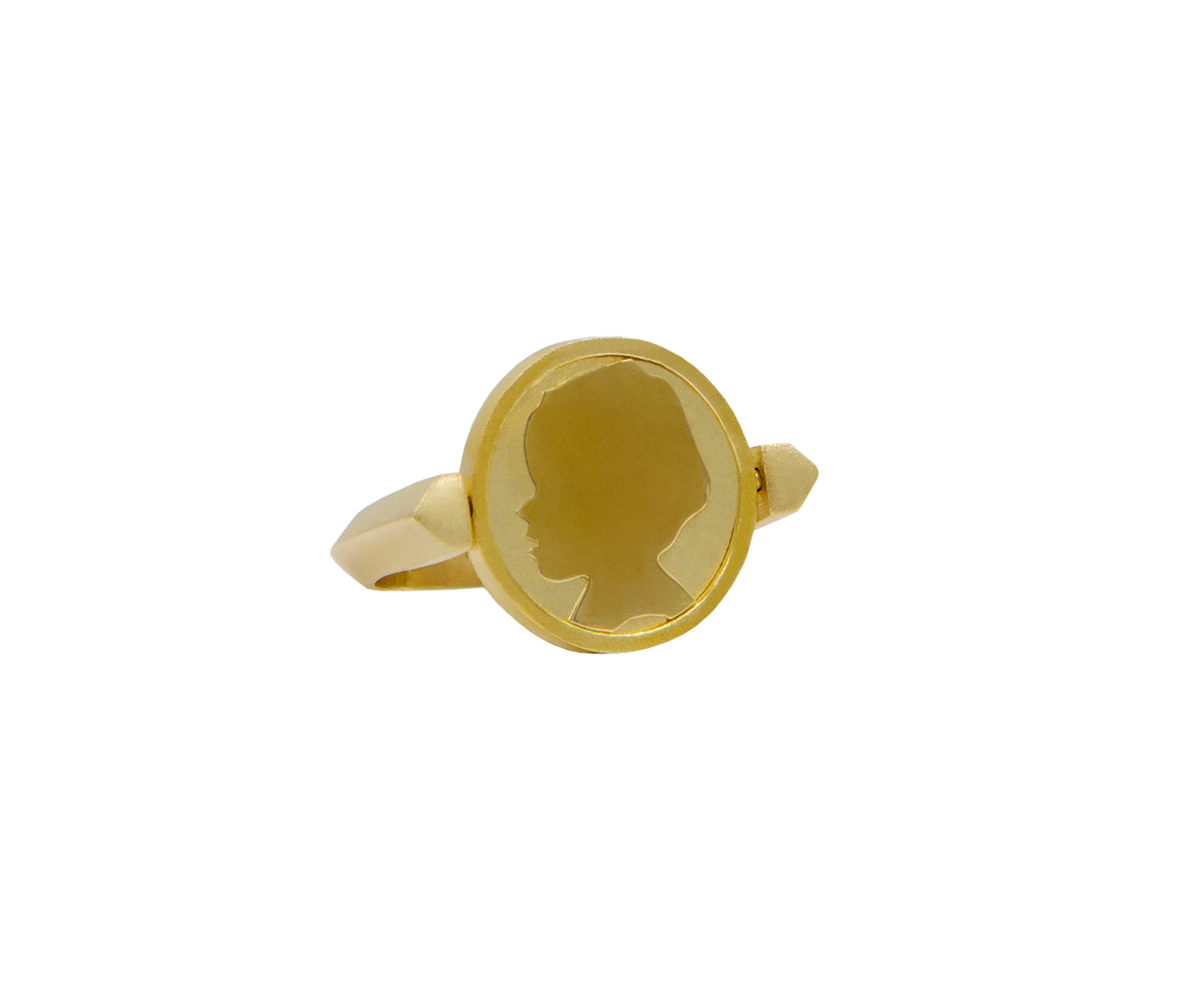 18K Pivoting Silhouette Ring