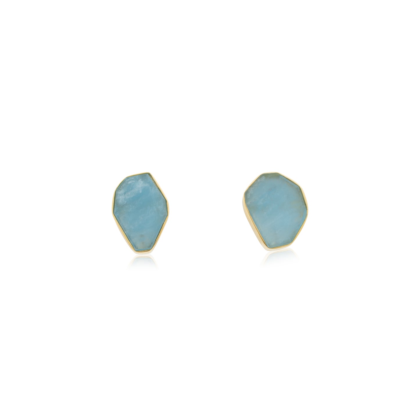 18K Aquamarine SOLO Earring with removable Turkish Wedgewood Agate Statement Drop