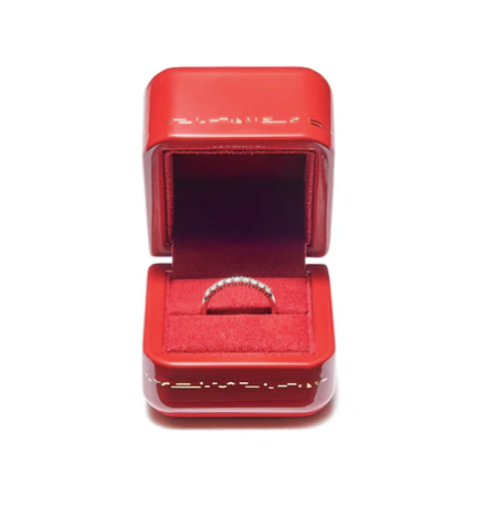 Trove "Will You" Single Ring Box- Royal Red