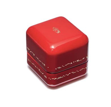 Trove "Will You" Single Ring Box- Royal Red