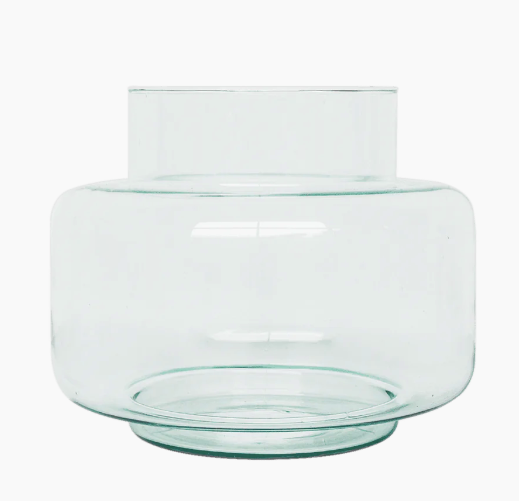 Clear Vase Recycled Glass