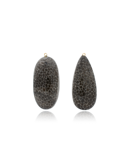 18K Fossilized Coral Add-On Flatlock Drop