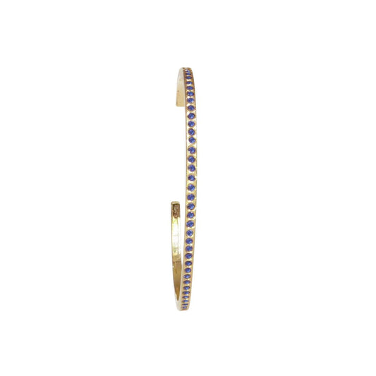 18K Full Wrap Sapphire Stack Cuff-XS