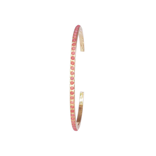 18K Full Wrap Coral Stack Cuff-XS